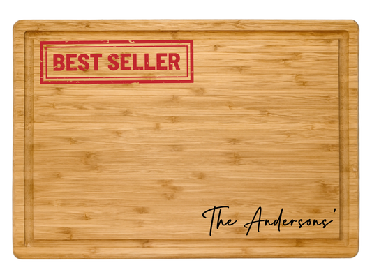 Personalized Bamboo Cutting Board with Elegant Gift Box