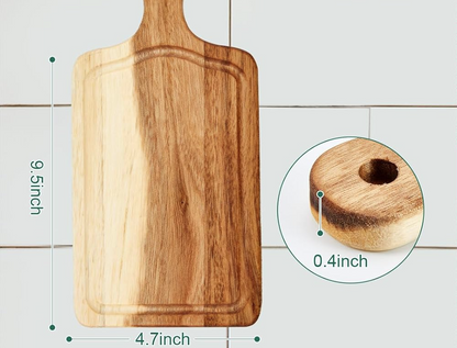 Acacia Wood Cheese Board Gift Set – Personalized Laser Engraving Included